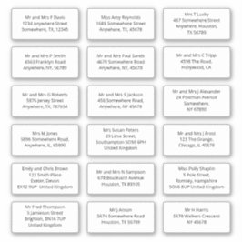 18 Name des Empfängers Aufkleber