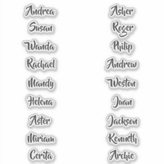 18 Namen Benutzerdefinierter Text-Scrapbook Word-S Aufkleber