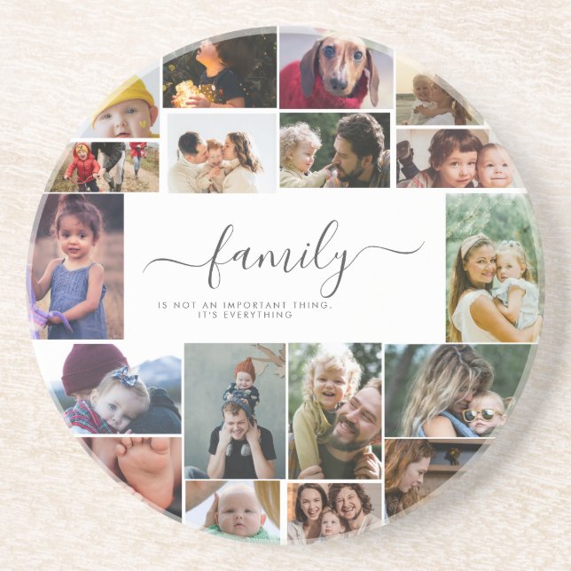 18 Niedlicher FotoCollage-Speicher für die Liebe Getränkeuntersetzer (Vorne)