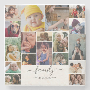 18 Niedlicher FotoCollage-Speicher für die Liebe Steinuntersetzer