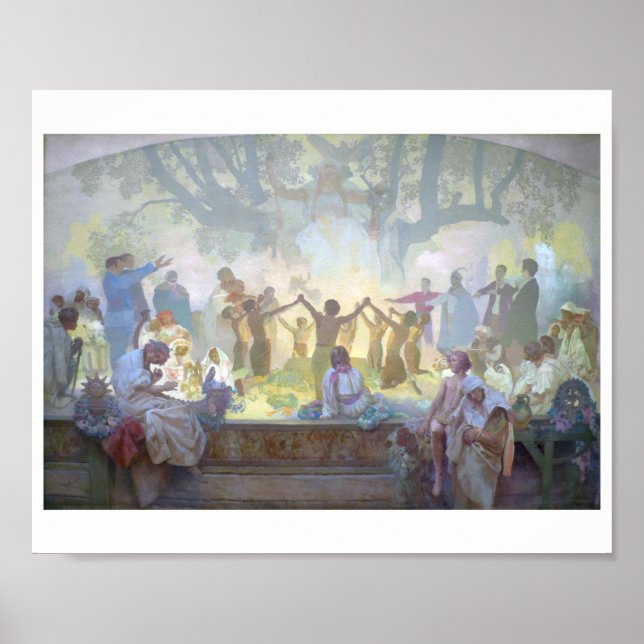 #18 Oath of Omladina Under the Slavic Linden Tree Poster (Vorne)