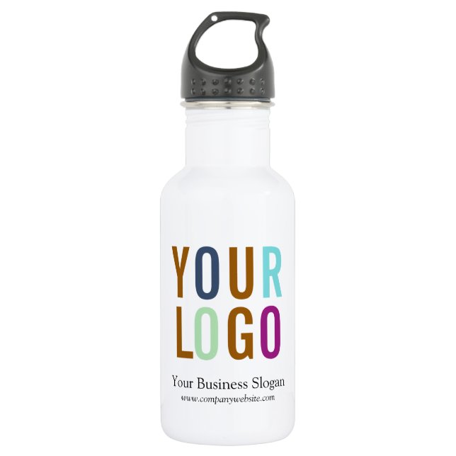 18 oz Wasserflasche aus Edelstahl mit Ihrem Busin (Vorderseite)