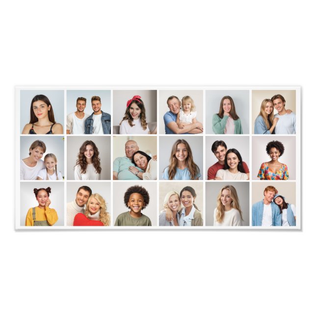 18 Photo Collage de couleurs modifiable Élargissem (Devant)