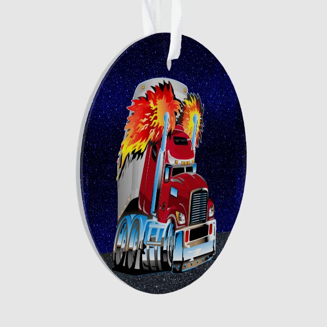 18 Rad - Sattelanhänger - LKW-Ornament Ornament (Vorderseite)