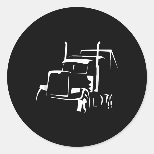 18 Sattelkraftfahrzeug für Lkw-Fahrer, die Liebe Runder Aufkleber (Vorderseite)