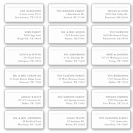 18 Save the Date Versandadresse Aufkleber