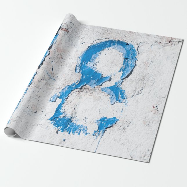 18 Text an der Wand Geschenkpapier (Ungerollt)