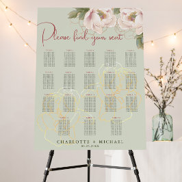 18 Übersicht über die Hochzeitssitze der Tabelle u Poster