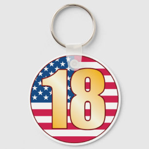 18 USA-Gold Schlüsselanhänger