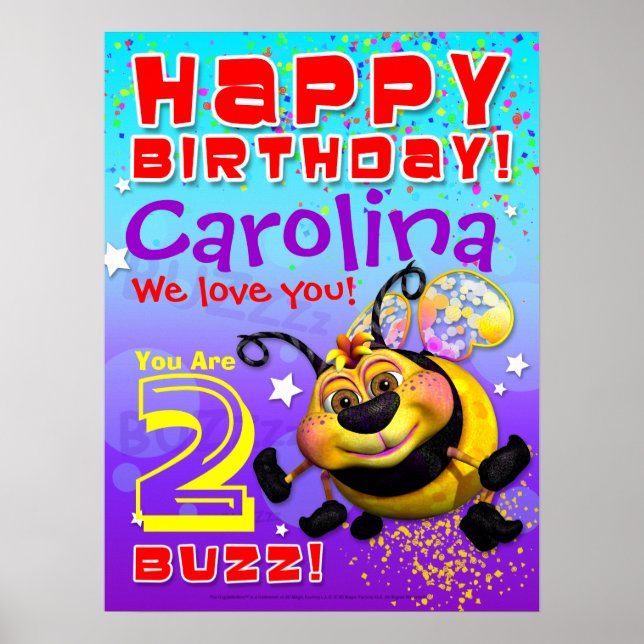 18 x24 " GiggleBellies BeeWee Anniversaire Poster (Devant)