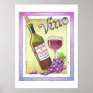 18"x24" POSTER - DU HAST MICH BEI MERLOT - Wein Ku