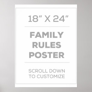 18" x 24" Familienreglerplakat Poster