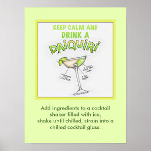 18" x 24" PLAKAT - BLEIB RUHIG UND TRINK EINEN DAI