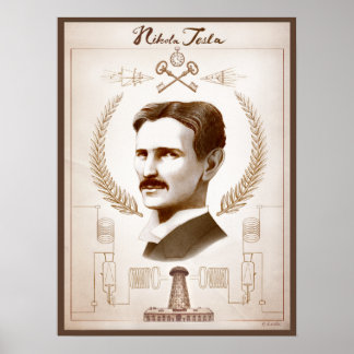 18 x 24 Zoll Tesla-Poster Poster