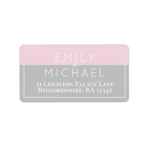 18 x Sucre rose Grey moderne Retours Étiquettes d'