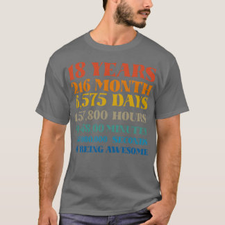 18e anniversaire 18 ans d'être génial Tshirt Bd