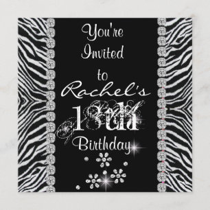 18e anniversaire avec une invitation à la concepti