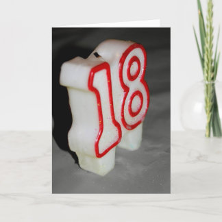 18e Anniversaire Bougie Carte Anniversaire