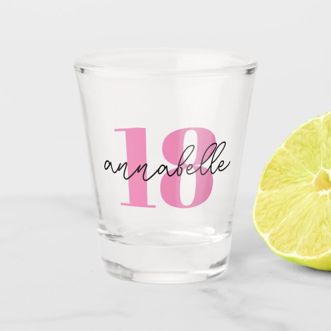18e anniversaire prénom photo verre (Devant)