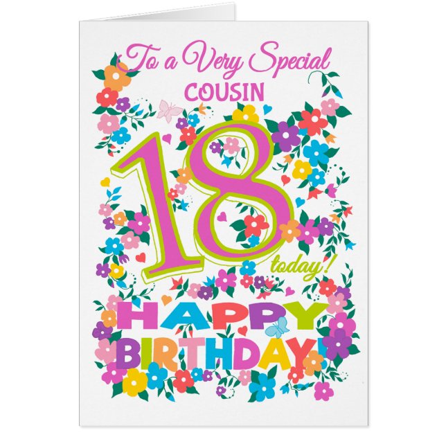 18ème anniversaire floral chic pour le cousin (Devant)