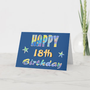 18ème carte de voeux d'anniversaire d'étoiles