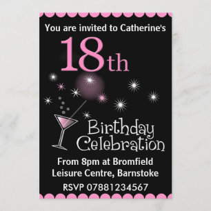 18ème Invitation de fête d'anniversaire