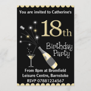 18ème Invitation de fête d'anniversaire