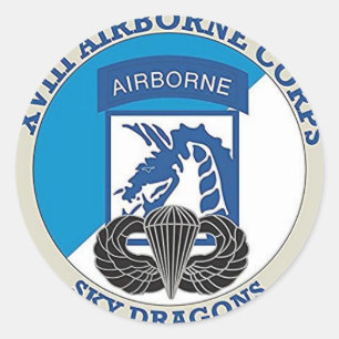 18th Airborne Runder Aufkleber