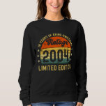 18th birthday gifts vintage 2004 limited edition sweatshirt<br><div class="desc">2004 birthday gifts retro vintage distressed design cute gift idea for her him</div>