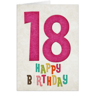 18th Birthday Happy Birthday Card Design 2