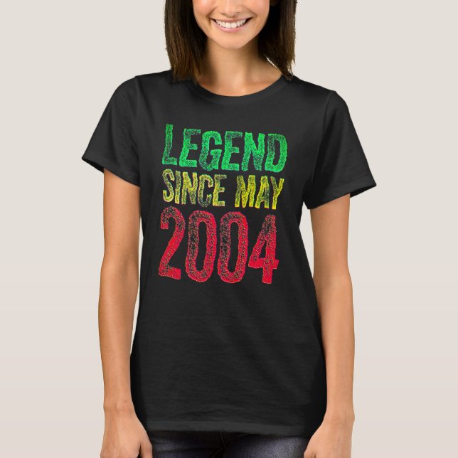 18th Birthday May Born Shirt 18 Years Legend Since (Vorderseite)