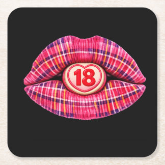 18th birthday part Scottish tartan scotland gift Rechteckiger Pappuntersetzer