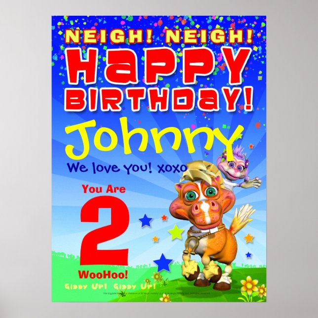 18x24" GiggleBellies Bucky Birthday Poster (Vorne)