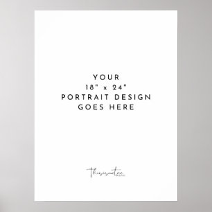 18x24" Portrait Vertikales Template Poster