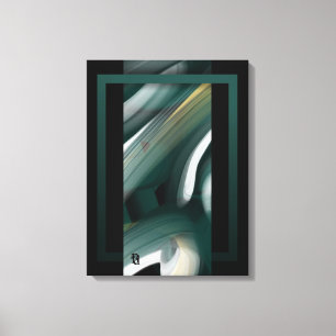 18x24" Trend Abstraktes Kunstleinwand Schwarz Weiß Leinwanddruck
