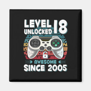 18yr BDay Son Boy Fun Gamer 18. 18. Geburtstag Magnet