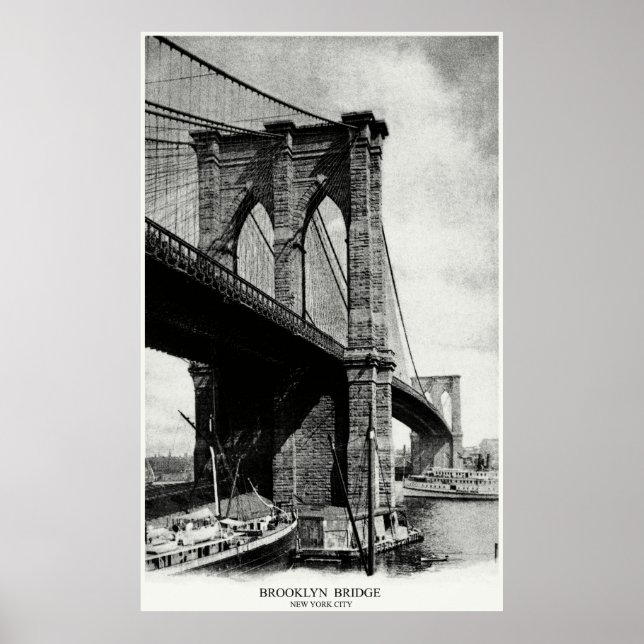 1900 Brooklyn Bridge Poster (Vorne)