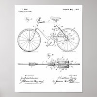 1900 Fahrradgestänge Patentkunst Zeichnend Druck