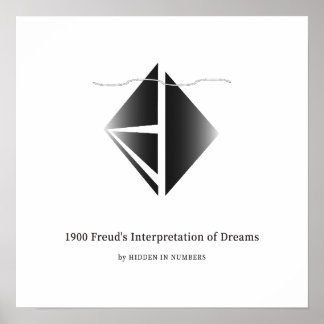1900 Freuds Traumdeutung Minimalistisch Poster