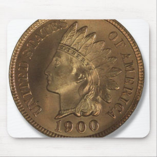 1900 Indian Head Cent Mousepad