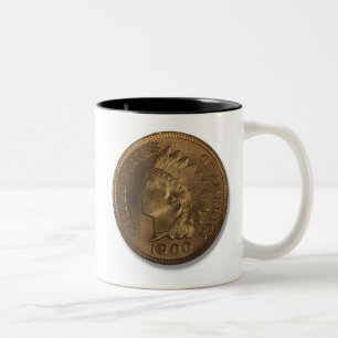 1900 Indian-Head-Cent Zweifarbige Tasse