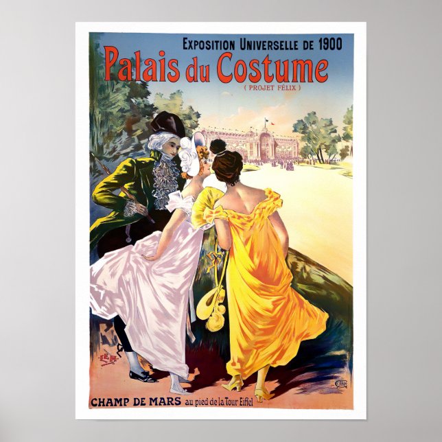 1900 Paris World Expo Frankreich Jahrgang Reise Poster (Vorne)