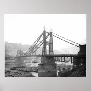 1900 Pointe Bridge Pittsburgh Pa. Drucken Poster