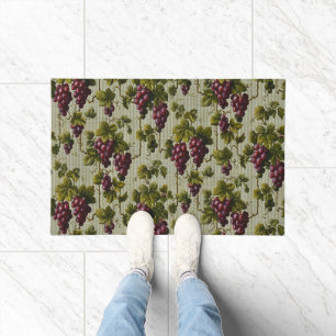 1900 Vintage Trauben Botanisches Design Frucht Fußmatte