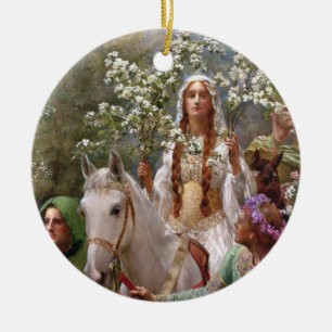 1900 von John Collier, Königin Guineveres Maying Keramik Ornament
