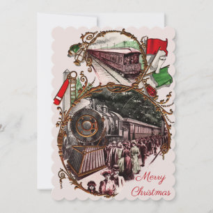 1900er Jahre Zuhause auf dem Zug für Weihnachten P