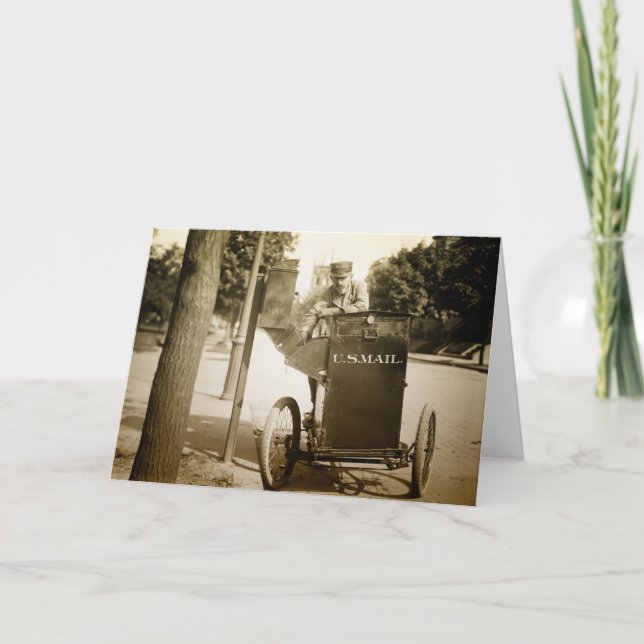 1900s Post-Mann Karte (Vorderseite)