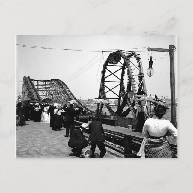 1901 Die Loop Roller Untersetzer Postkarte (Vorderseite)