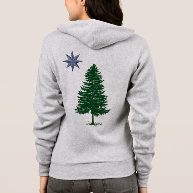 1901 drapeau du Maine - sweat - shirt à capuche (Dos)