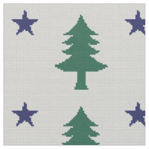 1901 Maine Flag Imitate Cross Stitch Stoff